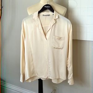 Vince silk cream blouse